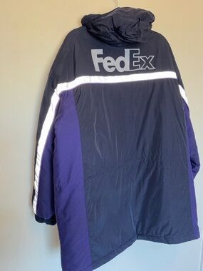 Fed Ex Stan Herman Quilted Parka Primaloft Insulated Reflective Coat Sz XXL Gorp